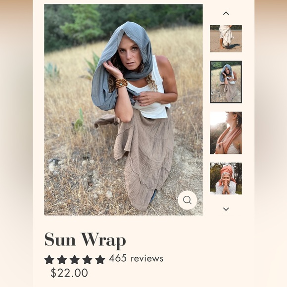 Cottonflower Clothing yoga Sun Wrap - SET OF 4 - Picture 10 of 13